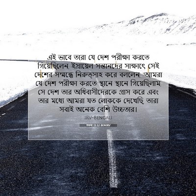Picture 07 - গননা 13:32 BENIRV - এই ভাবে তারা যে দেশ - Bible Verse Picture