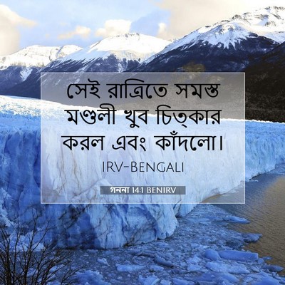 Picture 07 - গননা 14:1 BENIRV - সেই রাত্রিতে - Bible Verse Picture