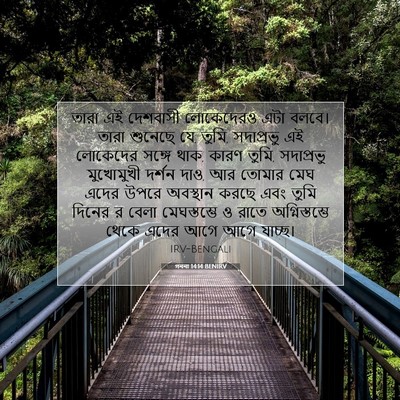 Picture 07 - গননা 14:14 BENIRV - তারা এই দেশবাসী - Bible Verse Picture