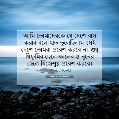 Picture 07 - গননা 14:30 BENIRV - আমি তোমাদেরকে যে - Bible Verse Picture