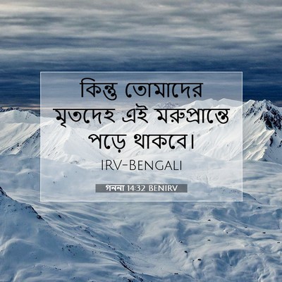 Picture 07 - গননা 14:32 BENIRV - কিন্তু তোমাদের - Bible Verse Picture