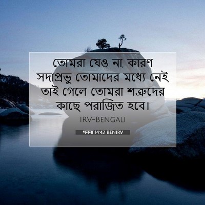 Picture 07 - গননা 14:42 BENIRV - তোমরা যেও না, কারণ - Bible Verse Picture