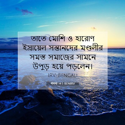 Picture 07 - গননা 14:5 BENIRV - তাতে মোশি ও হারোণ - Bible Verse Picture