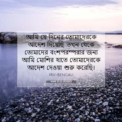 Picture 07 - গননা 15:23 BENIRV - আমি যে দিনের - Bible Verse Picture