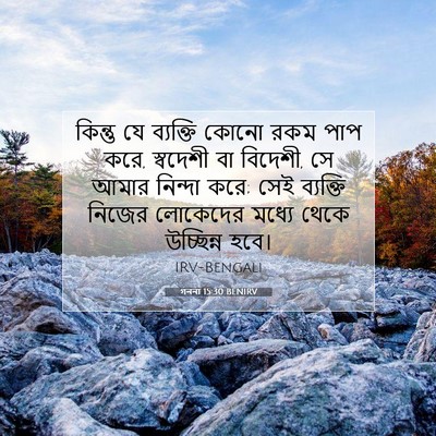 Picture 07 - গননা 15:30 BENIRV - কিন্তু যে ব্যক্তি - Bible Verse Picture
