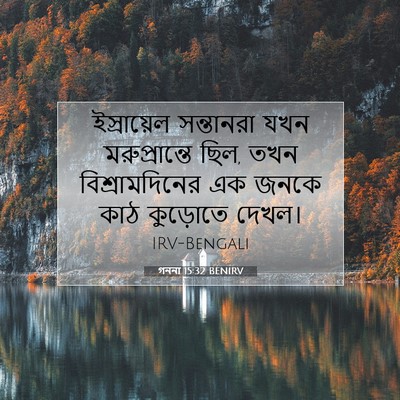 Picture 07 - গননা 15:32 BENIRV - ইস্রায়েল - Bible Verse Picture