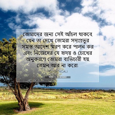 Picture 07 - গননা 15:39 BENIRV - তোমাদের জন্য সেই - Bible Verse Picture