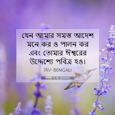 Picture 07 - গননা 15:40 BENIRV - যেন আমার সমস্ত - Bible Verse Picture