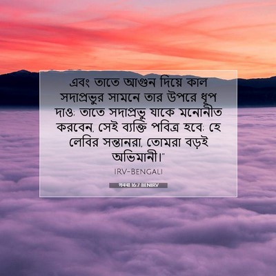 Picture 07 - গননা 16:7 BENIRV - এবং তাতে আগুন - Bible Verse Picture