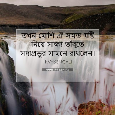 Picture 07 - গননা 17:7 BENIRV - তখন মোশি ঐ সমস্ত - Bible Verse Picture