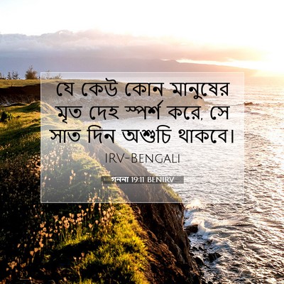 Picture 07 - গননা 19:11 BENIRV - যে কেউ কোন মানুষের - Bible Verse Picture