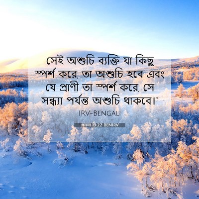 Picture 07 - গননা 19:22 BENIRV - সেই অশুচি ব্যক্তি - Bible Verse Picture