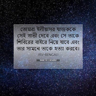 Picture 07 - গননা 19:3 BENIRV - তোমরা ইলীয়াসর - Bible Verse Picture