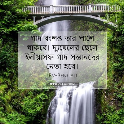 Picture 07 - গননা 2:14 BENIRV - গাদ বংশও তার পাশে - Bible Verse Picture