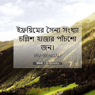 Picture 07 - গননা 2:19 BENIRV - ইফ্রয়িমের সৈন্য - Bible Verse Picture