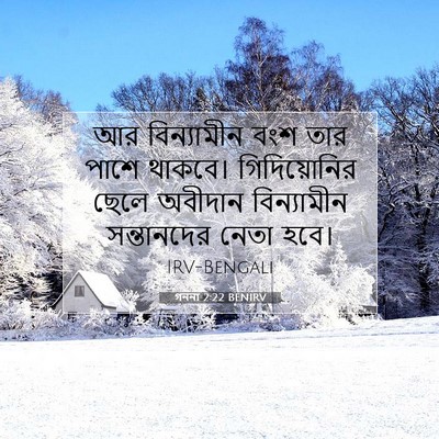 Picture 07 - গননা 2:22 BENIRV - আর বিন্যামীন বংশ - Bible Verse Picture
