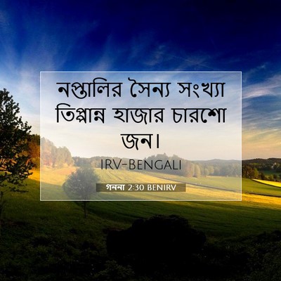 Picture 07 - গননা 2:30 BENIRV - নপ্তালির সৈন্য - Bible Verse Picture