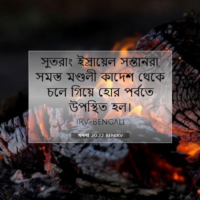 Picture 07 - গননা 20:22 BENIRV - সুতরাং ইস্রায়েল - Bible Verse Picture