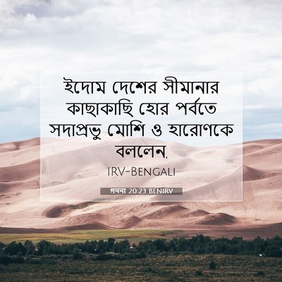 Picture 07 - গননা 20:23 BENIRV - ইদোম দেশের - Bible Verse Picture