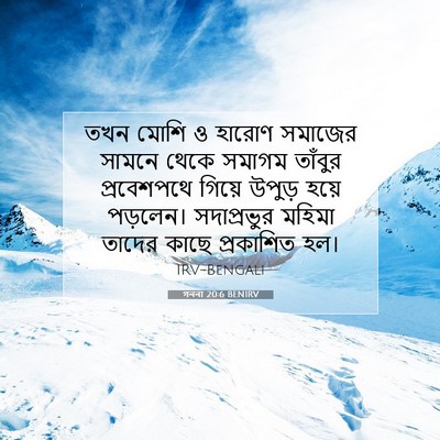 Picture 07 - গননা 20:6 BENIRV - তখন মোশি ও হারোণ - Bible Verse Picture