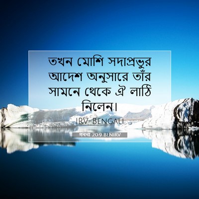 Picture 07 - গননা 20:9 BENIRV - তখন মোশি - Bible Verse Picture