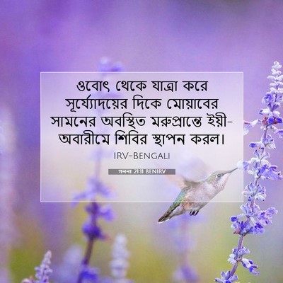 Picture 07 - গননা 21:11 BENIRV - ওবোৎ থেকে যাত্রা - Bible Verse Picture