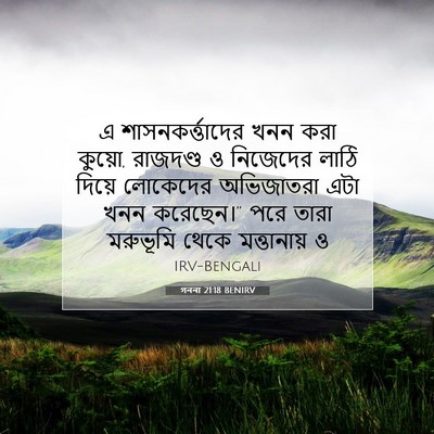 Picture 07 - গননা 21:18 BENIRV - এ শাসনকর্ত্তাদের - Bible Verse Picture