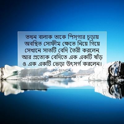 Picture 07 - গননা 23:14 BENIRV - তখন বালাক তাকে - Bible Verse Picture