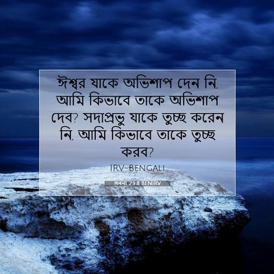 Picture 07 - গননা 23:8 BENIRV - ঈশ্বর যাকে অভিশাপ - Bible Verse Picture