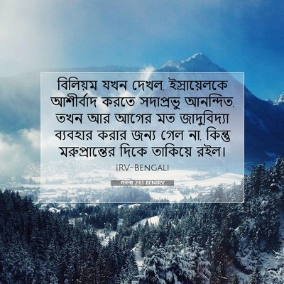 Picture 07 - গননা 24:1 BENIRV - বিলিয়ম যখন দেখল, - Bible Verse Picture