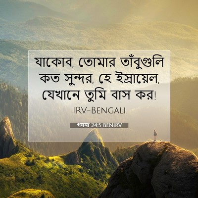 Picture 07 - গননা 24:5 BENIRV - যাকোব, তোমার - Bible Verse Picture
