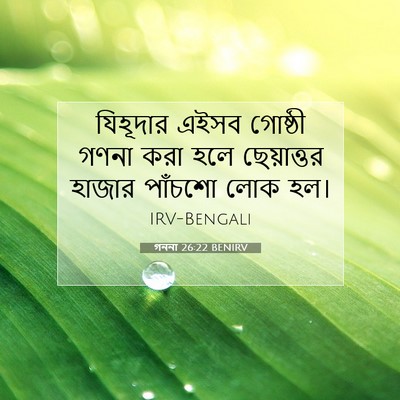 Picture 07 - গননা 26:22 BENIRV - যিহূদার এইসব - Bible Verse Picture