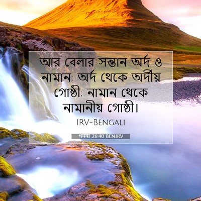 Picture 07 - গননা 26:40 BENIRV - আর বেলার সন্তান - Bible Verse Picture