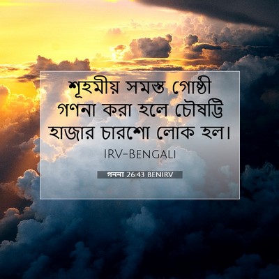 Picture 07 - গননা 26:43 BENIRV - শূহমীয় সমস্ত - Bible Verse Picture