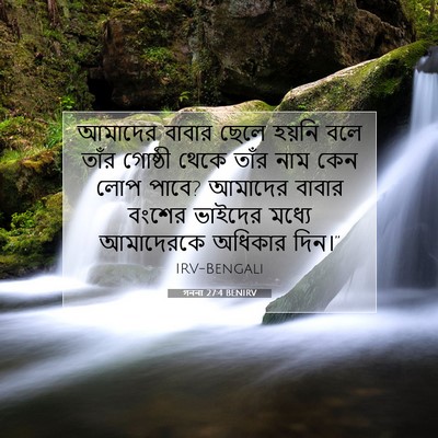 Picture 07 - গননা 27:4 BENIRV - আমাদের বাবার ছেলে - Bible Verse Picture