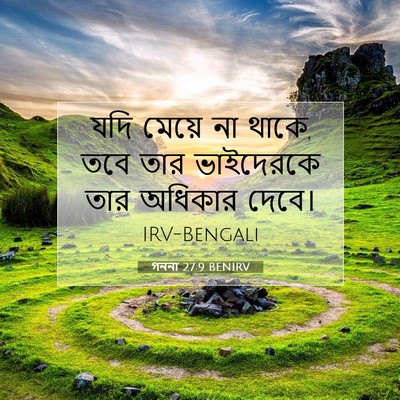 Picture 07 - গননা 27:9 BENIRV - যদি মেয়ে না থাকে, - Bible Verse Picture