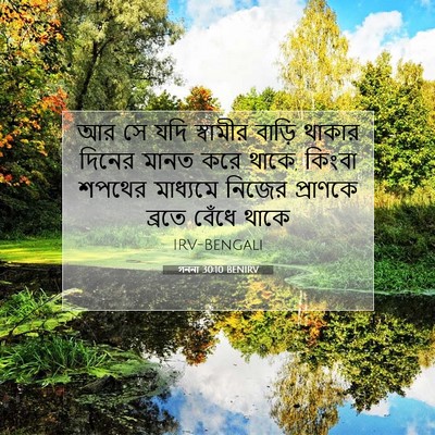Picture 07 - গননা 30:10 BENIRV - আর সে যদি স্বামীর - Bible Verse Picture