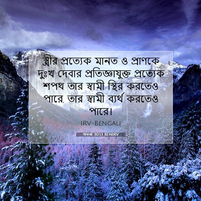 Picture 07 - গননা 30:13 BENIRV - স্ত্রীর প্রত্যেক - Bible Verse Picture