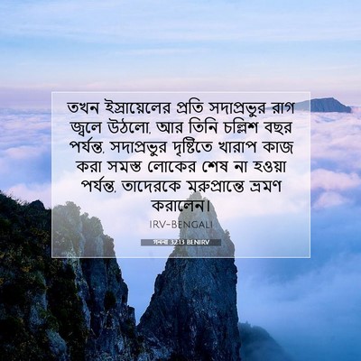 Picture 07 - গননা 32:13 BENIRV - তখন ইস্রায়েলের - Bible Verse Picture