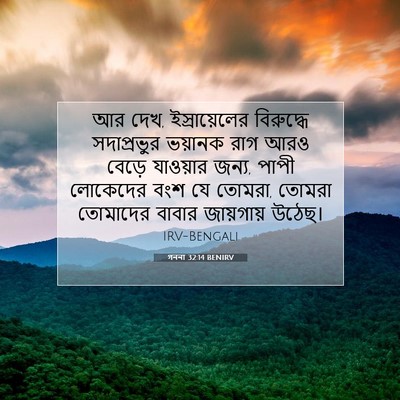 Picture 07 - গননা 32:14 BENIRV - আর দেখ, - Bible Verse Picture