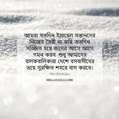 Picture 07 - গননা 32:17 BENIRV - আমরা যতদিন - Bible Verse Picture