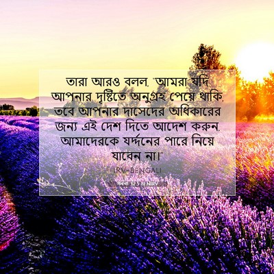 Picture 07 - গননা 32:5 BENIRV - তারা আরও বলল, “আমরা - Bible Verse Picture