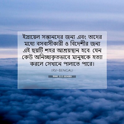 Picture 07 - গননা 35:15 BENIRV - ইস্রায়েল - Bible Verse Picture