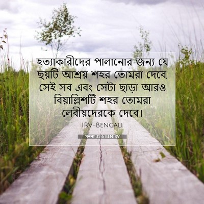 Picture 07 - গননা 35:6 BENIRV - হত্যাকারীদের - Bible Verse Picture