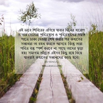 Picture 07 - গননা 4:15 BENIRV - এই ভাবে শিবিরের - Bible Verse Picture