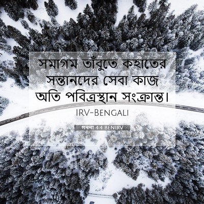 Picture 07 - গননা 4:4 BENIRV - সমাগম তাঁবুতে - Bible Verse Picture