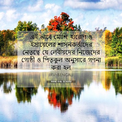 Picture 07 - গননা 4:46 BENIRV - এই ভাবে মোশি, হারোণ - Bible Verse Picture