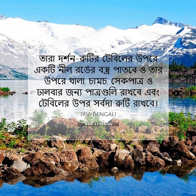 Picture 07 - গননা 4:7 BENIRV - তারা দর্শন-রুটির - Bible Verse Picture
