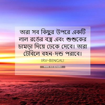 Picture 07 - গননা 4:8 BENIRV - তারা সব কিছুর উপরে - Bible Verse Picture
