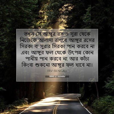 Picture 07 - গননা 6:3 BENIRV - তখন সে আঙ্গুর রস ও - Bible Verse Picture